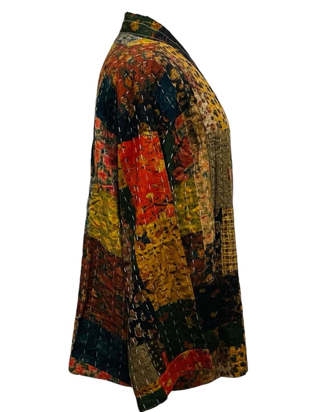 POL Multicolor Kantha Patchwork Jacket L - Picture 5 of 16